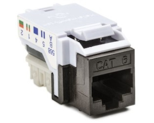 HELLERMANNTYTON  RJ45FC6-BRN               Category 6 Modular Keystone Jack, Plenum Rated, Brown, 1/bag