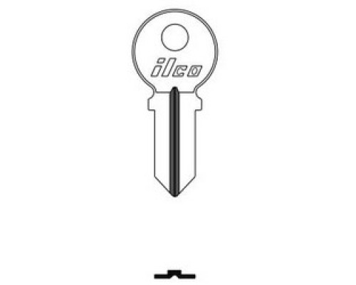 KABA ILCO CORP  1041C NP A02  AL2812500B              Cylinder Lock Key Blank, Double-Sided, Brass, Nickel Plated, 2 Price Group, For American Lock