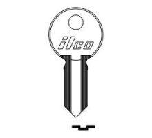 KABA ILCO CORP  1041H NP A02  AL2412800B              Cylinder Lock Key Blank, Double-Sided, Brass, Nickel Plated, 2 Price Group, For Illinois