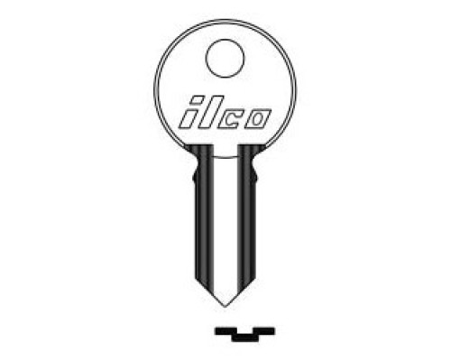 KABA ILCO CORP  1041H NP A02  AL2412800B              Cylinder Lock Key Blank, Double-Sided, Brass, Nickel Plated, 2 Price Group, For Illinois