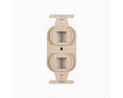 HELLERMANNTYTON  FP106MF2-I               106 Duplex 2-port mounting frame, ABS 94V-0, ivory, 1/pkg