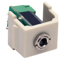 HUBBELL PREMISE WIRING  SF35STOW               Audio Video Connector, 3.5mm Stereo Jack screw term, 1-pack, office white