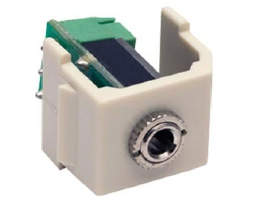 HUBBELL PREMISE WIRING  SF35STOW               Audio Video Connector, 3.5mm Stereo Jack screw term, 1-pack, office white