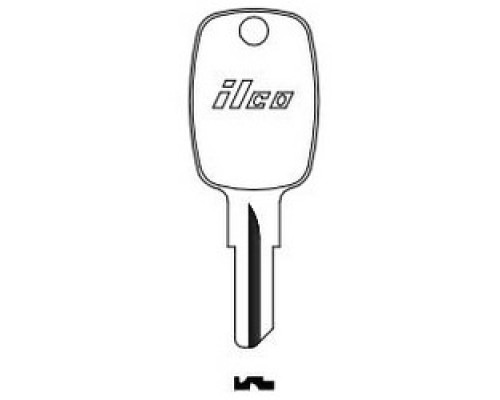 KABA ILCO CORP  1098JD NP A13  AA44824002              Vehicle Key Blank, Brass, Nickel Plated, 13 Price Group, For Indak, John Deere, Yard Tractor