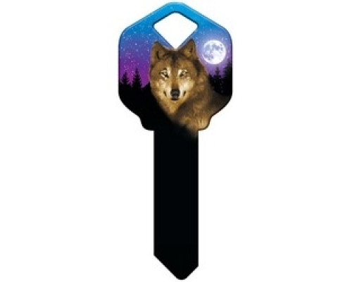 HOWARD KEYS  SC1-HK38               Decorative Key Blank, Schlage, Wolf Design