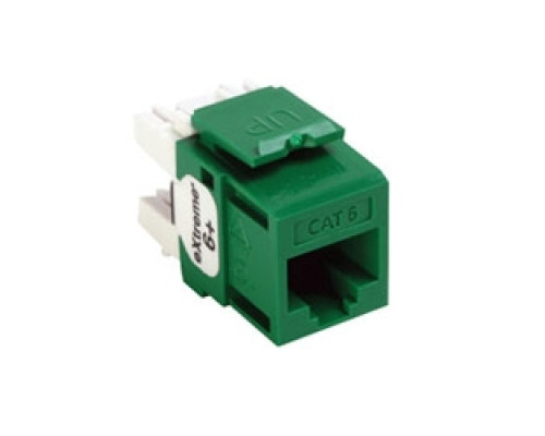 LEVITON  61110-RV6               eXtreme 6+ QuickPort Connector, Category 6, Green