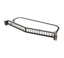 ORTRONICS  PHAHDJSU24               Clarity 24-Port, 1RU Shielded High Density Jack, Unloaded Angled Panel - Black