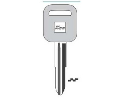KABA ILCO CORP  B65-P NP A10  AJ01218072              Vehicle Key Blank, Plastic Head, Brass, Nickel Plated, 10 Price Group, For Geo, Honda Automobile, Isuzu