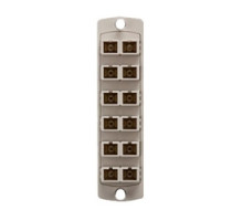 LEVITON 5F100-2IC        Opt-X Precision Molded Plate Beige , 62.5/125um Multimode OM1, Duplex SC, 12 Fibers, Zirconia Ceramic Sleeve