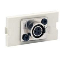 HUBBELL PREMISE WIRING  IMXLRM1OW               Audio Video Module, Mini XLR, Solder, 1 Unit, Almond