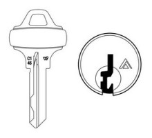 SCHLAGE ALLEGION BRAND  35-009-C145        Door Lock Cylinder Key Blank, Classic, Conventional, Everest, Embossed, Standard, C145 Keyway, Nickel Silver