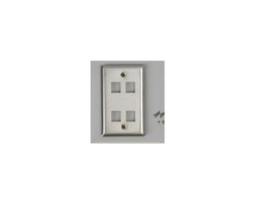 BELDEN  AX104231               2-PORT KEYCONNECT FACEPLATE, W/ID WINDOWS, STAINLESS STEEL