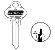 SCHLAGE ALLEGION BRAND  35-268-S145        Door Lock Cylinder Key Blank, Classic, Conventional, Everest 29, Embossed, Standard Bow, 5-Pin Cylinder, Operating, S145 Keyway, Nickel Silver