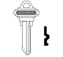 SCHLAGE ALLEGION BRAND  35-131-C-XQ06-878        Door Lock Cylinder Key Blank, Classic, Conventional, Plain Bow, 6-Pin Cylinder, C Keyway, Nickel Silver, With DO NOT DUPLICATE Stamp