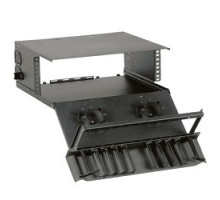 PANDUIT  FCE4U               Opticom Rack Mount Fiber Enclosure Black 4 RU 12 Ports