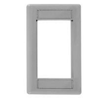 HUBBELL PREMISE WIRING  IMF1GY               Phone/Data/Multimedia Component, INFINe StationModular Plate Frame, 1-Gang, Gray