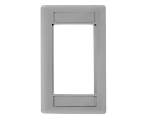 HUBBELL PREMISE WIRING  IMF1GY               Phone/Data/Multimedia Component, INFINe StationModular Plate Frame, 1-Gang, Gray