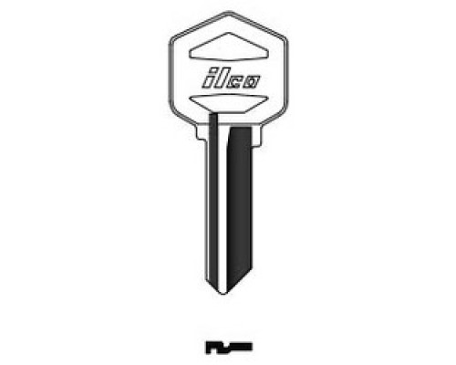 KABA ILCO CORP  EZ1-KW1 NP A03  AL00001132              Cylinder Lock Key Blank, Brass, Nickel Plated, 3 Price Group, For EZ Set