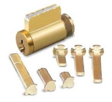 KABA ILCO CORP  15995AA-04-OB  IIDJ1432XXXX              Cylinder Lock, Key-In-Knob, 5-Pin, Arrow Keyway, 0-Bitted, Satin Brass, For Combination Knob/Deadbolt