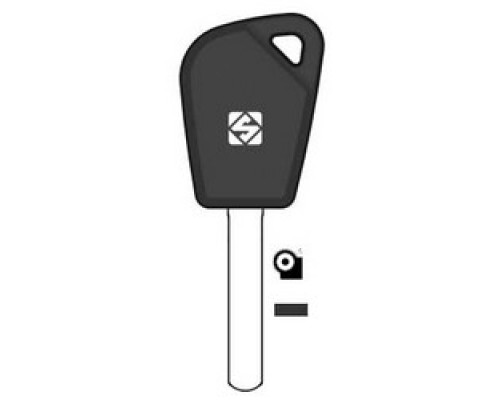 KABA ILCO CORP  DAT17-GTS NS A76  AJ00001613              Vehicle Key Shell, Look-Alike, Special Key Machine, Brass, Nickel Plated, With GTI Transponder, For Subaru
