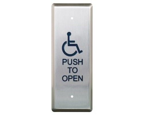 CAMDEN DOOR CONTROL  CM-25/4               Door Activation Device Push Plate Switch, Narrow Jamb, NO, SPST, Momentary, 12/24 Volt AC/DC, 1-3/4