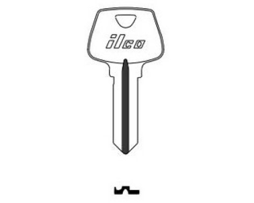 KABA ILCO CORP  01009 NP A13  AL4105811B              Cylinder Lock Key Blank, 6-Pin, Brass, Nickel Plated, 13 Price Group, For Sargent