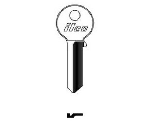 KABA ILCO CORP  191A NP A13  AA00006452              Cylinder Lock Key Blank, Brass, Nickel Plated, 13 Price Group, For Viro