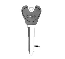 KABA ILCO CORP  H76-P NP A09  AJ01438082              Vehicle Key Blank, Plastic Head, Brass, Nickel Plated, 9 Price Group, For Ford