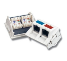 SIEMON COMPANY  CT-F-C6-C6-01               Copper, Outlet, CT, UTP, Category 6, Dual Port, RJ45, Flat, Black, Punch down, T568A/B