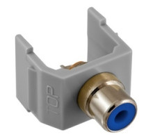 HUBBELL PREMISE WIRING  SFRCBGY               INFINe Connector, Audio/Video Connector, RCASolder Coupler Termination,Gray/Blue