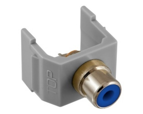 HUBBELL PREMISE WIRING  SFRCBGY               INFINe Connector, Audio/Video Connector, RCASolder Coupler Termination,Gray/Blue