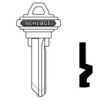 SCHLAGE ALLEGION BRAND  35-101-E-XQ06-878        Door Lock Cylinder Key Blank, Classic, Conventional, Embossed, Standard Bow, 6-Pin Cylinder, E Keyway, Nickel Silver, With DO NOT DUPLICATE Stamp