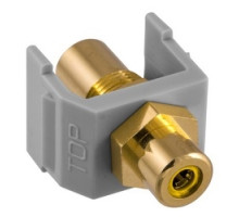 HUBBELL PREMISE WIRING  SFRCYFFGY               Snap-Fit, Audio/Video Connector, RCA Gold Pass-thru, F/FCoupler, Yellow/Gray