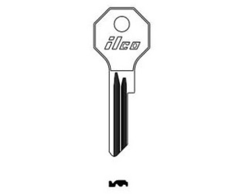 KABA ILCO CORP  X1199B NP A20               Vehicle Key Blank, Brass, Nickel Plated, 20 Price Group, For Chrysler