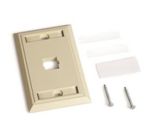 COMMSCOPE ENTERPRISE SOLUTIONS  108258419  M10L-246              L Type Flush Mounted Faceplate, One Port Ivory