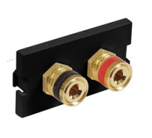 HUBBELL PREMISE WIRING  IMSP1BK               iStation Module, Red and Black SpeakerPosts, 1-Unit, Black