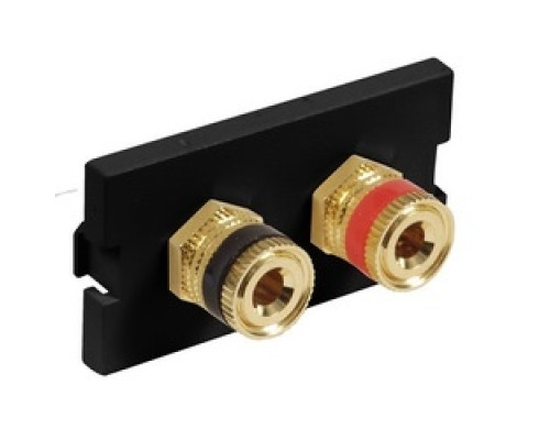 HUBBELL PREMISE WIRING  IMSP1BK               iStation Module, Red and Black SpeakerPosts, 1-Unit, Black