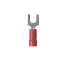 PANDUIT  PV18-8F-E               Fork Terminal, vinyl insulated, funnel entry, 22- 16 AWG, #8 stud size, convenience package.