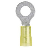 PANDUIT  PN10-10R-E               Ring Terminal, 12 A 10 AWG, #10 stud size, nylon insulated, convenience package.