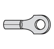 THOMAS & BETTS  A85NP               Non-Insulated Ring Terminal, Length 0.72in, Width 0.25in, Bolt Hole #6, Wire Range #22-#16 AWG, Copper, Nickel Plated, 1,000 Pack