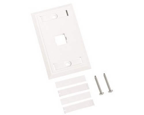 COMMSCOPE ENTERPRISE SOLUTIONS  108258427  M10L-262              L Type Flush Mounted Faceplate, One Port White