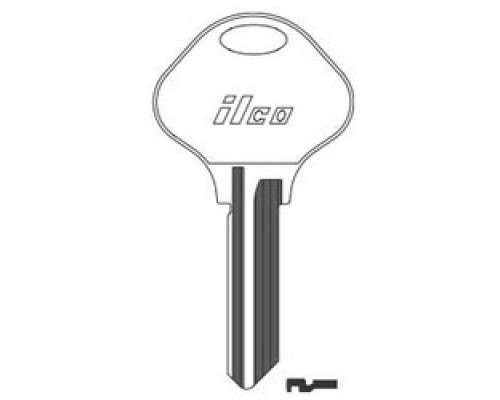 KABA ILCO CORP  999K3 NP A10  AL00000542              Cylinder Lock Key Blank, 6-Pin, Brass, Nickel Plated, 10 Price Group, For Yale
