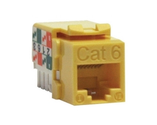 TRIPP LITE  N238-001-YW               Cat6/Cat5e 110 Style Punch Down Keystone Jack - Yellow, TAA