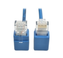 TRIPP LITE N201-SR2-BL        Cat6 Gigabit Snagless Molded Slim UTP Patch Cable with Right-Angle Connectors RJ45 M/M , Blue, 2 ft.