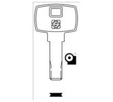 KABA ILCO CORP  DM22-SI NP A22  AS00000332              Cylinder Lock Key Blank, Brass, Nickel Plated, 22 Price Group, For Dom