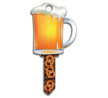 LUCKY LINE PRODUCTS INC  B110S               House Key, Schlage, Beer Mug, Brass, Enamel Coating, 1 each per Card