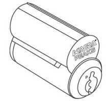 KABA ILCO CORP  8144-26D-1006-PK3               Cylinder Lock Interchangeable Core, Peaks Preferred, Removable, 140 6-Pin, Uncombinated, PK3 Keyway, Large Format, Satin Chrome Plated, For Corbin/Russwin