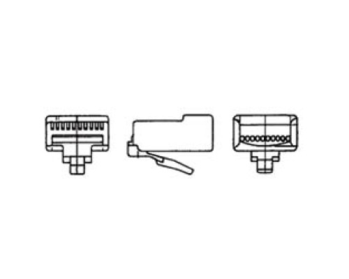 STEWART CONNECTOR  937-SP-301010R               Unshielded 10 Position 10 Contact CAT5 RJ45 Plug