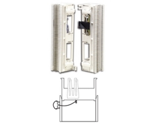 SIEMON COMPANY M2-3W        Prewired Block, S66, M Series 4x50, 25 Pair, Wire Wrapped, 1 25 Pair Female Connector, S89D Bracket