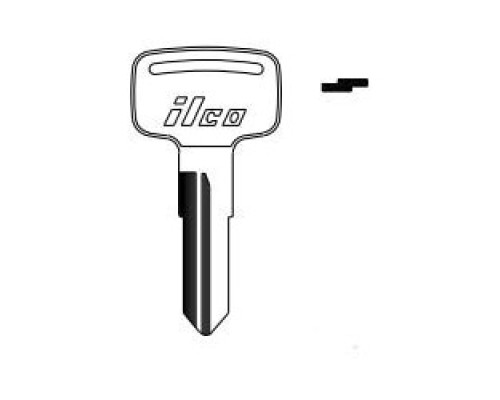 KABA ILCO CORP  YH37 NP A12  X69              Vehicle Key Blank, Brass, Nickel Plated, 12 Price Group, For Yamaha